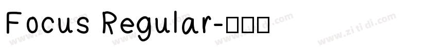 Focus Regular字体转换